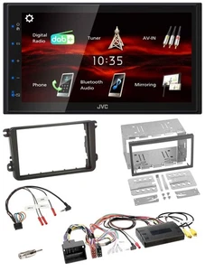 JVC USB Bluetooth Lenkrad DAB 2DIN Autoradio für VW T5 Golf Tiguan Touran 2009-2 - Bild 1 von 11