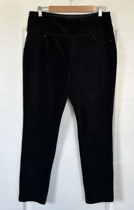 Suave Knit Corduroy Leggings Pull On Pants XL Revolutionary Tummy Control Black - Picture 1 of 9