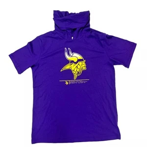 NFL Minnesota Vikings Men's Short Sleeve Hooded T-Shirt in Purple, Large - Picture 1 of 3