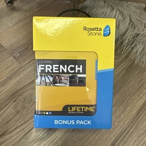 Rosetta Stone French Bonus Pack Bundle Lifetime Online Access + Grammar Guide + - Picture 1 of 4