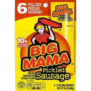 Salchichas en escabeche Penrose Big Mama, 2,4 onzas, paquete de 6 - Imagen 1 de 1