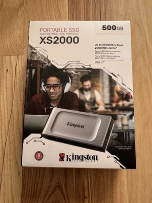 Kingston XS2000 Portable SSD 500GB USB-C - New Sealed - Image 1 of 4