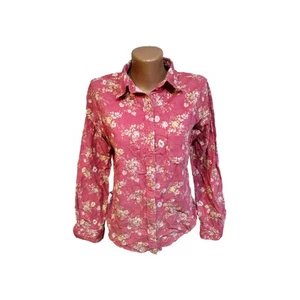 L.L.BEAN women's shirt size XS coral multicolor Floral - Picture 1 of 13
