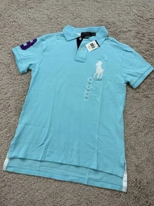 NWT Polo Ralph Lauren Men’s Big Pony SS Custom Fit Polo Shirt Hamm Blue Size XS - Picture 1 of 9