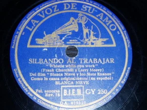 KIDDIE 78 rpm RECORD Spain SNOW WHITE & SEVEN DWARFS - Bild 1 von 1