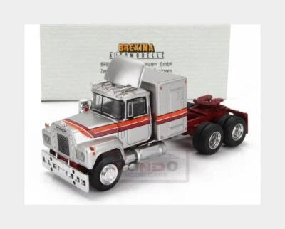 1:87 BREKINA PLAST Mack Rs700 Mki Tractor Truck 3-Assi 1966 White BRE85806 - Immagine 1 di 2