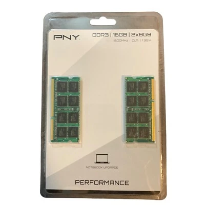 PNY Memory Sticks  DDR3|16GB|2x8GB 1600MHz | CL11 | 1.35V New Unopened - Image 1 of 4