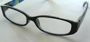 Foster Grant schwarze Lesebrille blau karierte Stängel Schleife kompakte Leser +2,50 - Bild 1 von 4