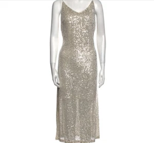 Stretchy Sequin Bodycon Dress Wedding Midi Party Club Sparkle Sexy - Picture 1 of 3