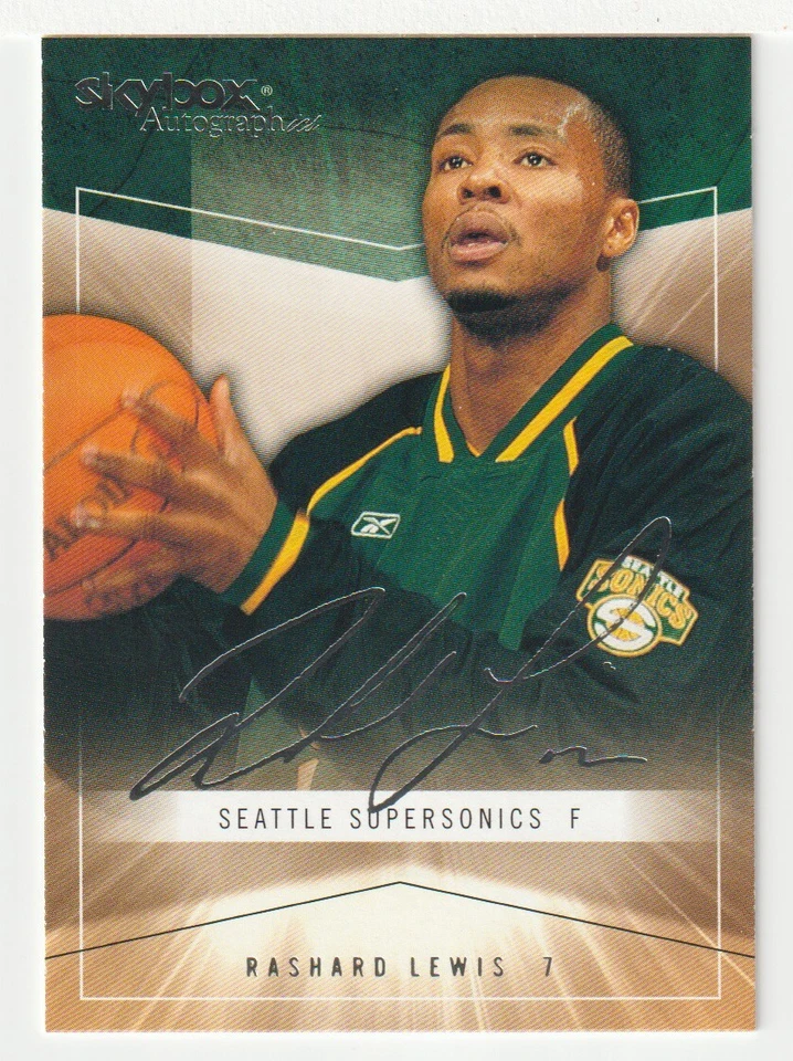 Rashard Lewis - Seattle (NBA Basketball) 2004-05 Skybox Autographics # 30 Mint - Image 1 of 1