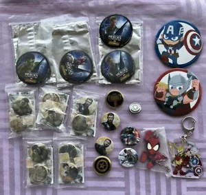 Avengers Thor Hulk Captain America Loki Iron Man Gurihiru Badge Buttons Pins Lot - Picture 1 of 3