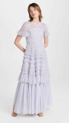 Abito San Valentino arricciacapelli con ago e filo porcellana blu