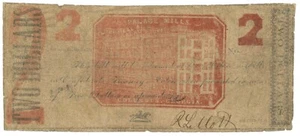 Cosas de harina y pan Palace Mills 1861 Georgia GA $2 No.1388 (L0028) - Imagen 1 de 2