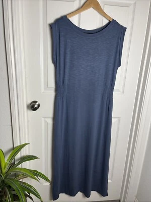 Maxi Vestido para Mujer White House Negro Mrkt Primavera Azul Sin Mangas Calado Slub L Foto 1 de 4