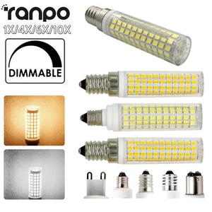 1X 10X Dimmable LED Bulbs 15W 136LEDs E14 Nan Bulb Lamp Warm White 2835Smd - Picture 1 of 15