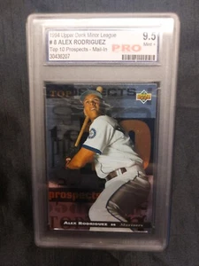 1994 UPPER DECK MINOR LEAGUE #8 ALEX RODRIGUEZ ROOKIE TOP 10 PROSPECTS PRO 9.5 - Bild 1 von 2