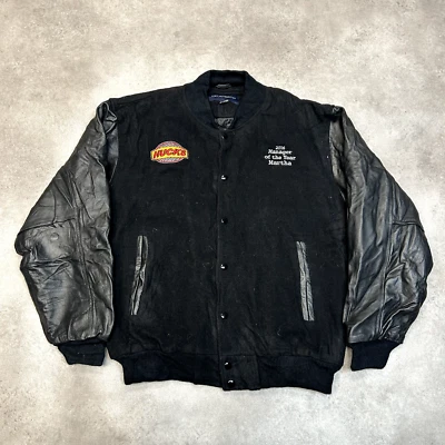 Port Authority Bomber Jacket Mens Small Hucks Button Up Varsity Coat, Black - Image 1 of 4