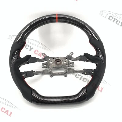 Volante de fibra de carbono personalizado para Honda Civic 8ª generación FD 2006-11/Alcantara Foto 1 de 4