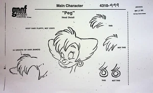 Disney's GOOF TROOP 1991 Production Studio COPY Model Sheet Guide Page - Picture 1 of 2