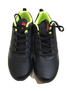 New Boys Baseball Shoes Size 6 Black And Bright Green - Picture 1 of 6