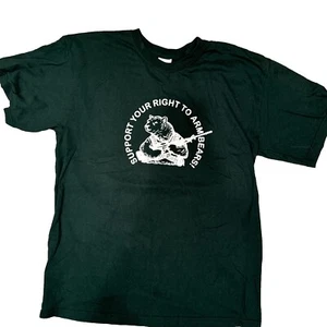Vintage Animal Rights Vegan Shirt Large Green - Picture 1 of 3