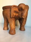 Elephant Table/Solid Wood/Hand Carved/Lamp Table/Plant Stand/Stool/Waxed 10" 