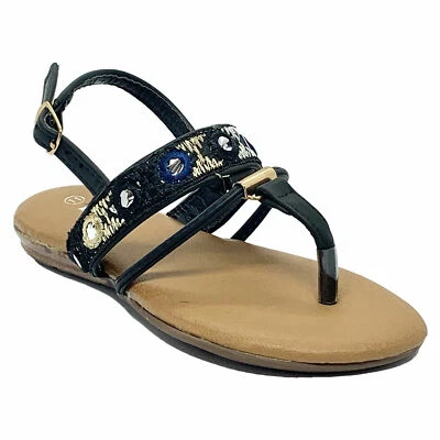 Sandalias Link Ronnie-62 para niñas negras de vestir concurso noche y fiesta talla 10 Foto 1 de 4