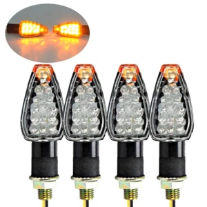 4x Universal Transparente Moto 14 LED Indicador de Giro Ámbar Bombilla 12V - Imagen 1 de 6