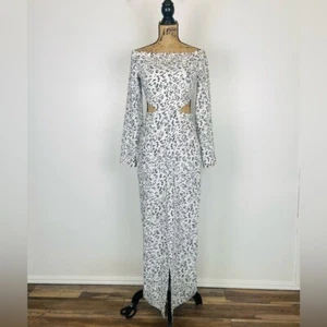 Keepsake The Label Off Shoulder Long Sleeves Maxi Dress Size S Sexy Front Slip - Picture 1 of 16