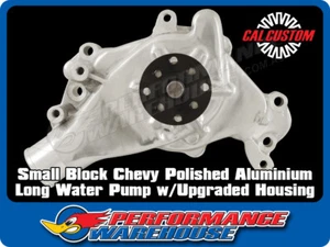 Cal Custom SB CHEV Long Water Pump W/Upgraded Housing Polished Aluminium - Picture 1 of 4