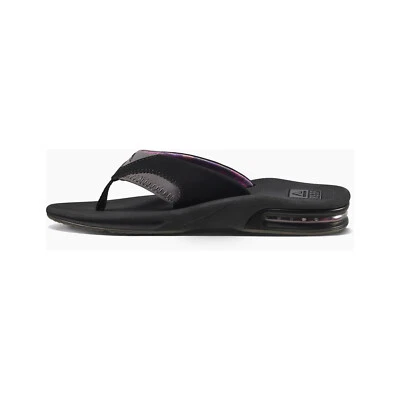 Reef Fanning Flip Flops in Black/Grey
