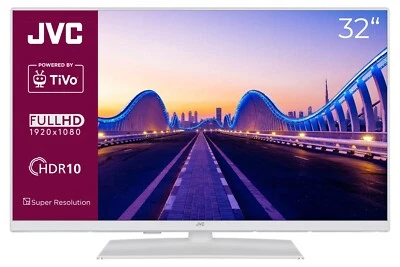 JVC Smart TV 32 Zoll LED TV 32 Zoll Fernseher WLAN Full HD Triple Tuner HDR Weiß - Bild 1 von 4