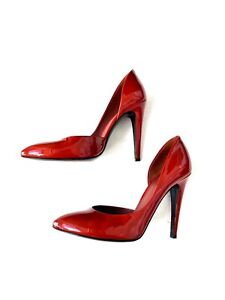 Bottega Veneta Red Patent Leather Stiletto Pumps Size 39