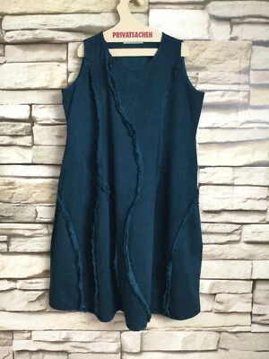 cocon.commerz PRIVATSACHEN CORRUHM Kleid aus SATINGLANZ in petrol Größe  2 -3 - Bild 1 von 4