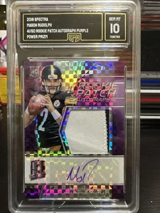 2018 Spectra Mason Rudolph #41/50 Rookie Patch Auto Purple Power Prizm GMA 10  - Picture 1 of 18