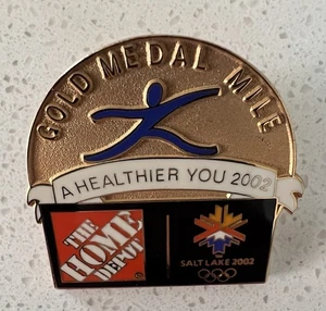 Prendedor Salt Lake City 2002 depósito olímpico "medalla de oro milla" un yo más saludable - Imagen 1 de 2