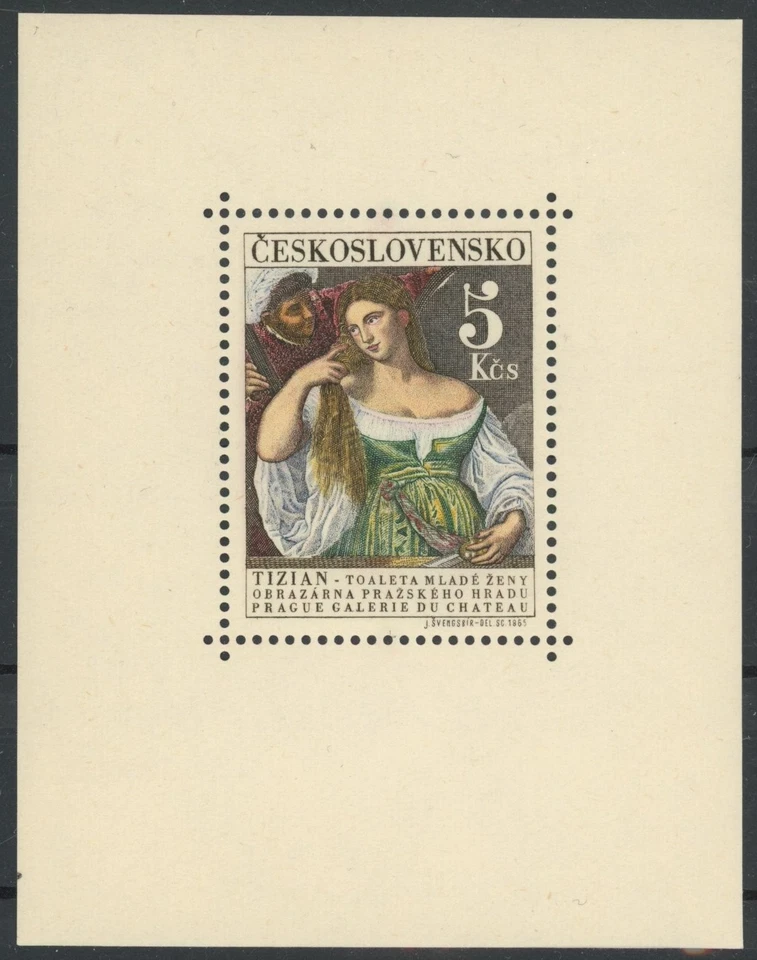 Checoslovaquia 1965: arte/pintura - buena hoja MNH muy fina Foto 1 de 1