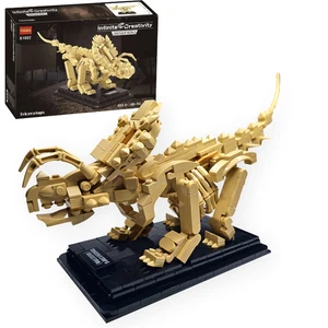 Triceratops Dinosaur Fossil Building Block Set, Skeleton Model Construction Toy - Picture 1 of 7