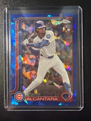 2025 Topps Chrome Sapphire KEVIN ALCANTARA ⚡️ Chicago Cubs Rookie (RC) #173 - Image 1 of 2