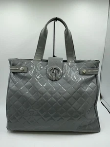ARMANI JEANS Tote Bag PVC Gray Plain 22MV4 - Picture 1 of 6