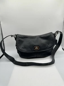 Coach Legacy Black Pebbled Leather Soho Shoulder Crossbody Handbag F15170 - Picture 1 of 10