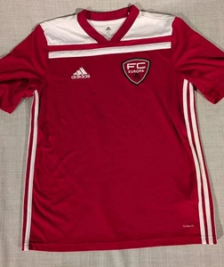 Adidas Climalite FC Europa Red & White Soccer Jersey Size XL #41 - Picture 1 of 11