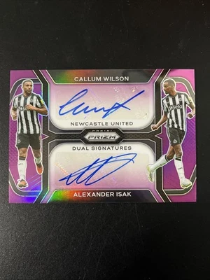 2023-24 Prizm Premier League Alexander Isak Callum Wilson Dual Signatures /10 - Image 1 of 4