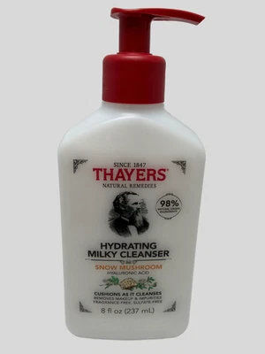 Limpiador facial lechoso Thayers con hongo de nieve, ácido hialurónico - suave,... Foto 1 de 4