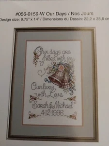 Unsere Tage Hochzeitsglocken Just-a-Chart Hochzeit Kreuzstich MUSTER ausklappbar - Bild 1 von 1