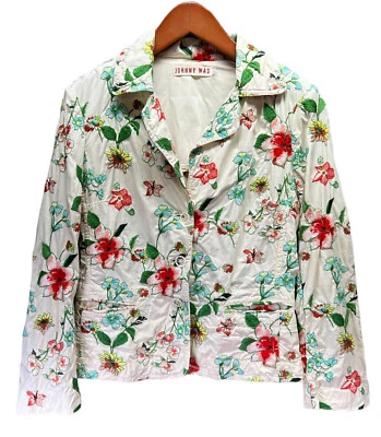 Chaqueta Blazer Johnny Was Boho Bordada Floral Para Mujer Talla Grande Foto 1 de 4