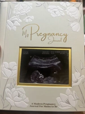 Regalo Bebé - Diario Embarazo - Género Neutro Blanco y Dorado)-Nuevo Foto 1 de 4