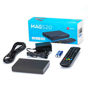 BOX MAG 520 IPTV HEVC H.265 4K UHD 60FPS Linux USB 3.0 LAN Internet TV HDMI