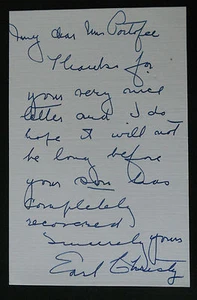 SELTENER HANDSIGNIERTER BRIEF SIGNIERT VOM KÜNSTLER EARL CHRISTY - Bild 1 von 2