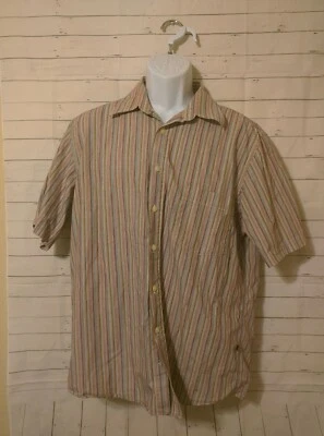 Men's Regatta Sport Multicolor Striped Button Down Shirt, Size L - Image 1 of 4